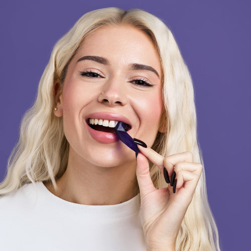 Dr. Dent Purple Teeth Whitening Strips for Stain Removal