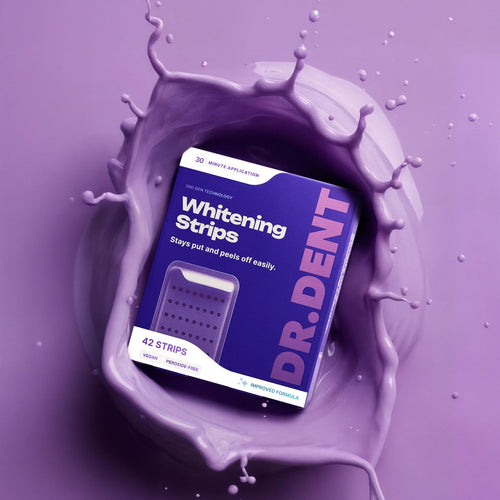 Dr. Dent Purple Teeth Whitening Strips for Stain Removal