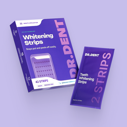 Dr. Dent Purple Teeth Whitening Strips for Stain Removal